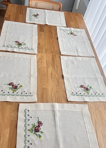 Kanaviçe işleme sofra takımı - Görsel 10