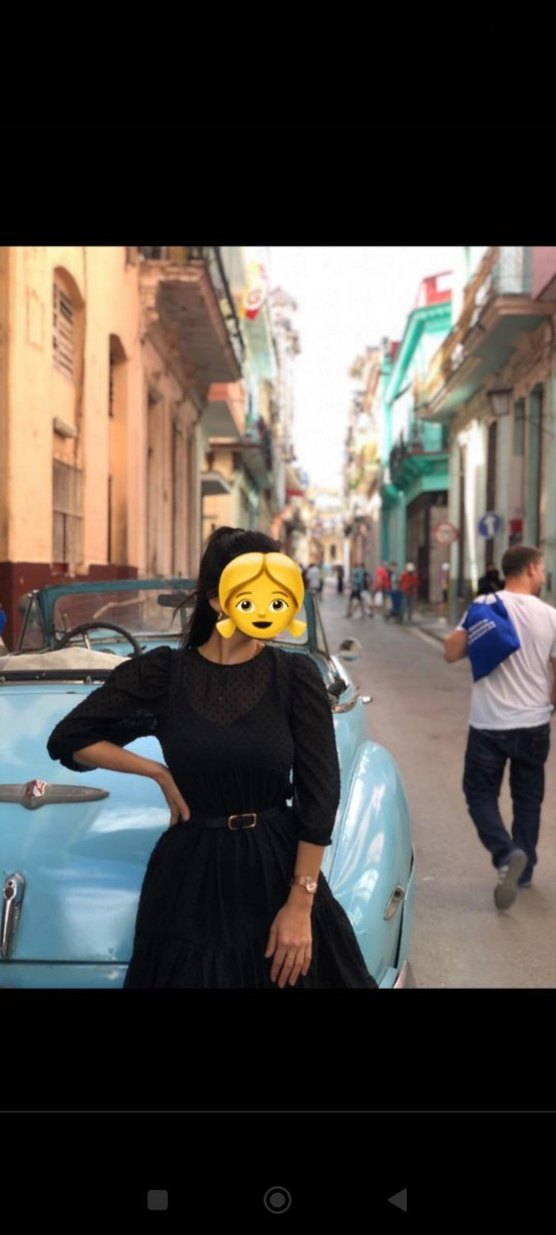 Siyah Puantiyeli Midi Uzun Elbise - Görsel 2