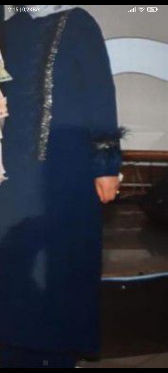 Kadın Lacivert Püsküllü Uzun Elbise 48 beden abiye - Görsel 3