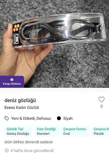 Fermuarlı Siyah Yüzücü Gözlüğü - Görsel 3