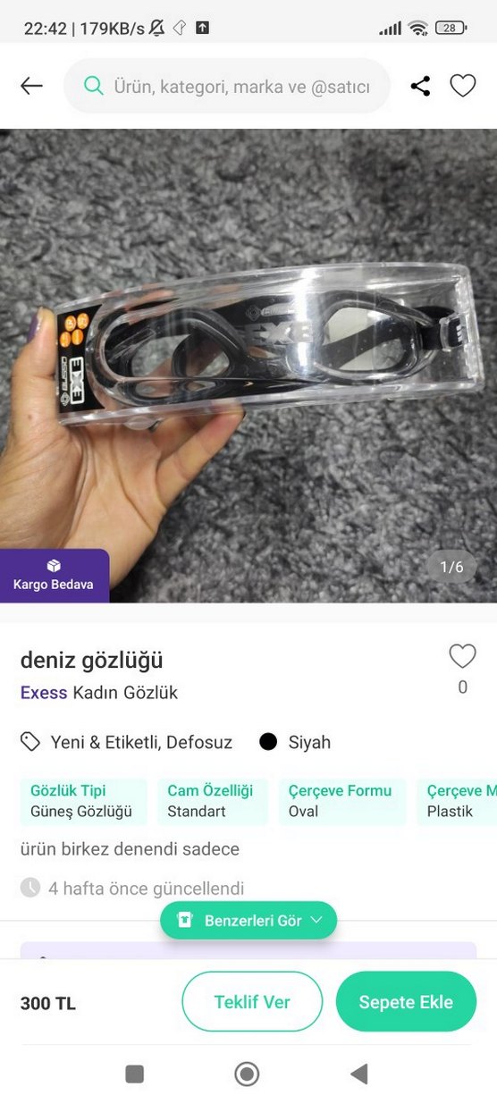 Fermuarlı Siyah Yüzücü Gözlüğü - Görsel 3