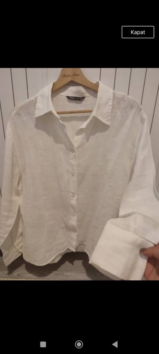 DeFacto %100 keten gömlek l, oversize - Görsel 2