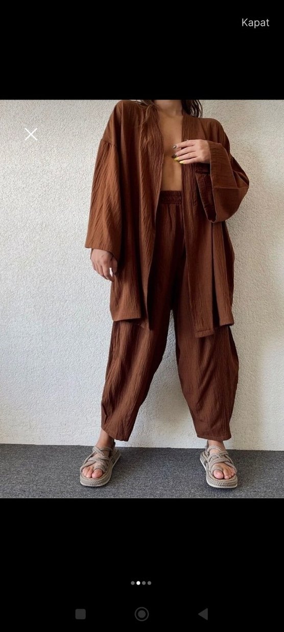 Gofre kimono takım az kullanıldı - Görsel 3