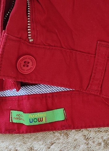 11-12 Yaş Beden kırmızı Renk Limon company kumaş kırmızı pantolon 