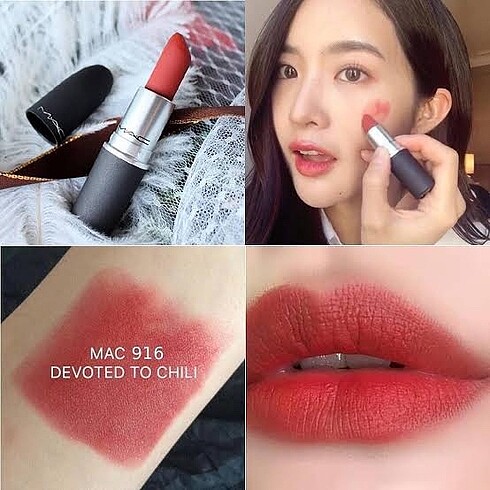 Beden MAC Devoted To Chili Powder Kiss Lipstick