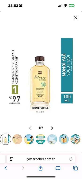 Yves Rocher Monoi Vücut Yağı