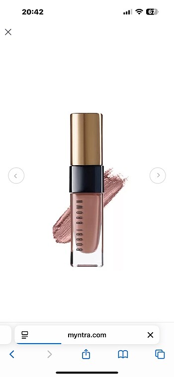 Beden kahverengi Renk BobbiBrown Luxe Liquid Lip Barely Nude 2