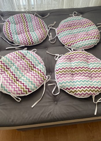 Pastel Renkli Bohem Batik Desenli Yuvarlak Minder