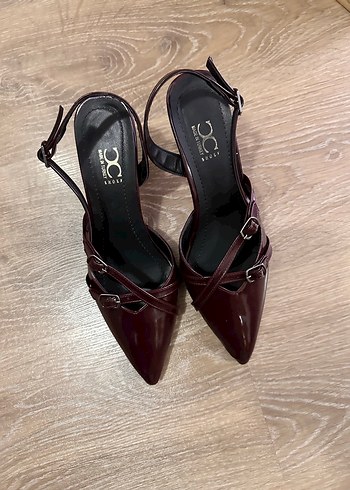 Diğer Bordo Rugan Kemerli Stiletto
