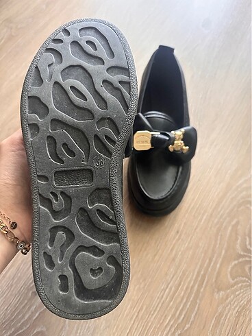 38 Beden Siyah loafer ayakkabı