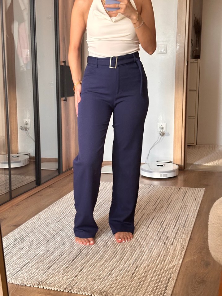 Normal Boy Fit Kesim kumaş pantolon - Görsel 3