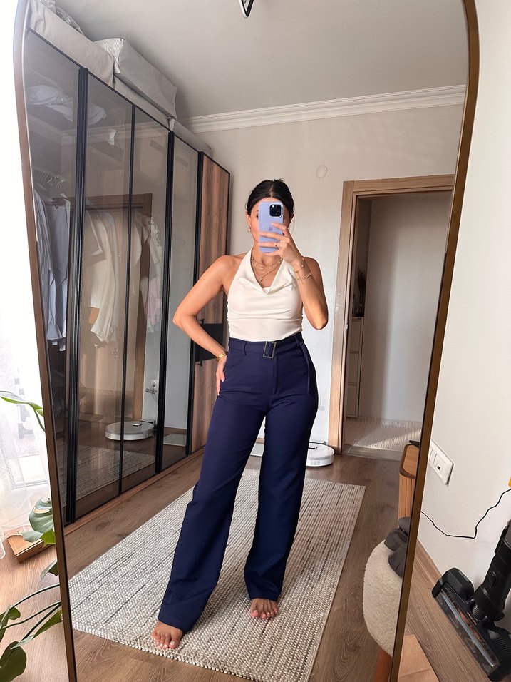 Normal Boy Fit Kesim kumaş pantolon - Görsel 2