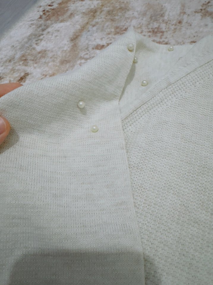 Kadın Triko Uzun Kollu Kazak - Görsel 2