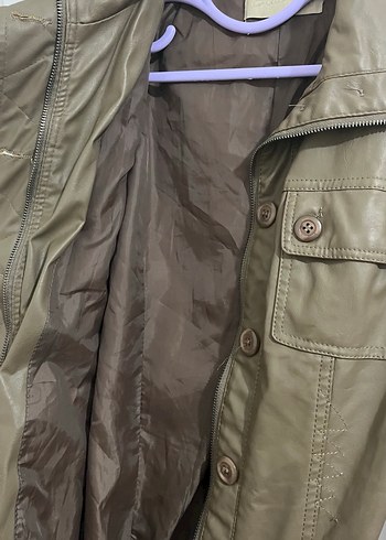 Bludeise ithal Deri Kadın Ceket vintage - Görsel 4