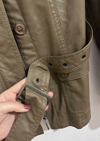 Bludeise ithal Deri Kadın Ceket vintage - Görsel 5