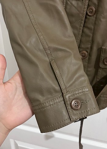 Bludeise ithal Deri Kadın Ceket vintage - Görsel 6