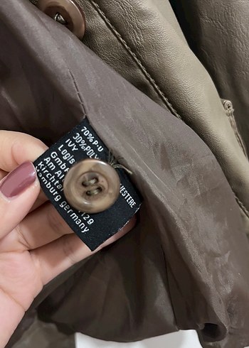 Bludeise ithal Deri Kadın Ceket vintage - Görsel 8