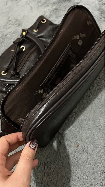 Ruby rose vintage deri çanta - Görsel 6