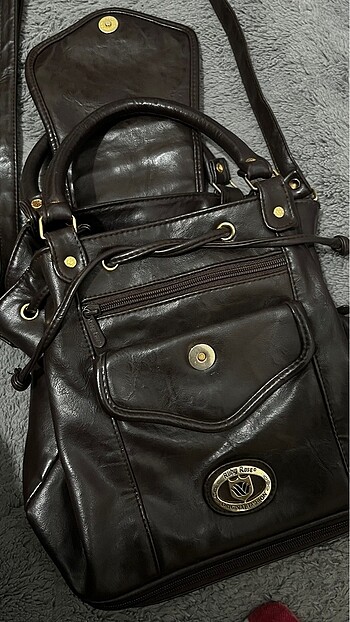 Ruby rose vintage deri çanta - Görsel 3