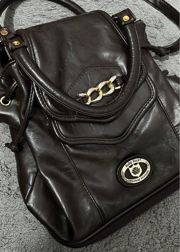 Ruby rose vintage deri çanta - Görsel 2