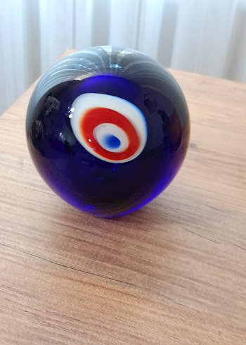 Koyu Mavi Paşabahçe cam obje.