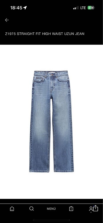 Zara Z1975 staight fit high waist jean