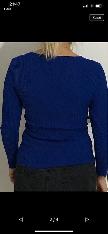 Trendyol & Milla Mavi triko şık bluz