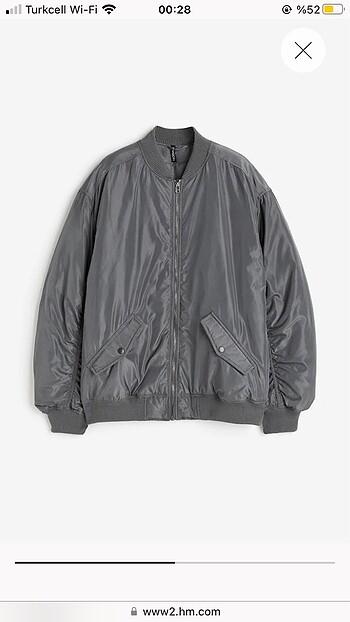 H&M Gri Bomber Ceket