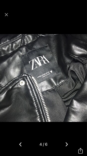 xxl Beden siyah Renk Zara Siyah Deri Biker Ceket