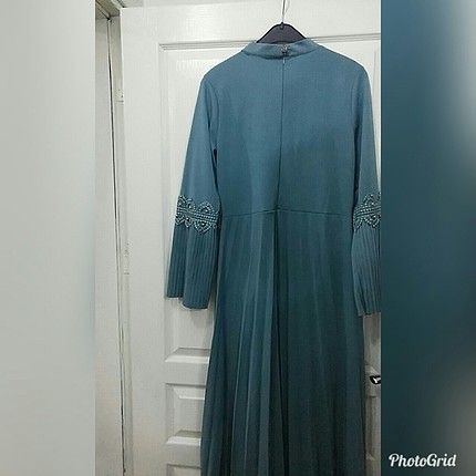 42 Beden turkuaz Renk uzun elbise