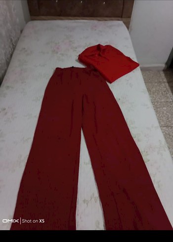 Diğer Bordo Kadın Uzun Kumaş Pantolon