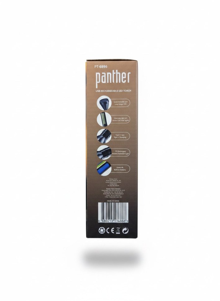 Panther USB Şarjlı LED El Feneri - Görsel 2