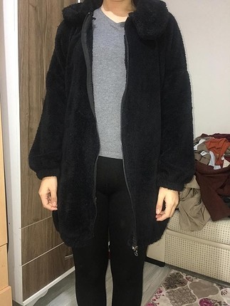 uzun peluş ceket