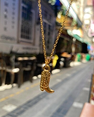 Diğer Gold Kovboy Ayakkabı Kolye