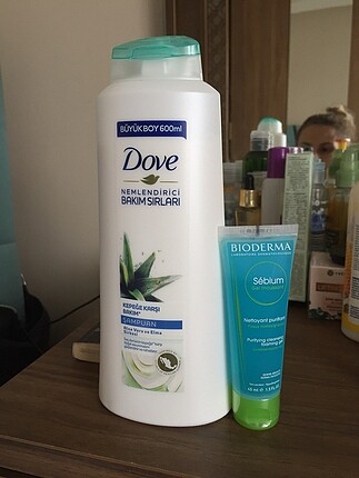 Bioderma sebium jel 45ml ve dove Aloevera şampuan