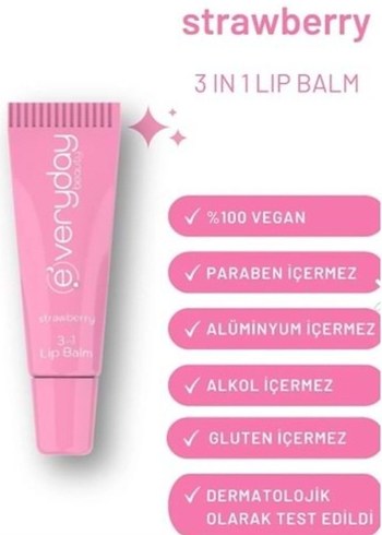 Çilek Aromalı Besleyici Dudak Balmı 10 ml - Görsel 2