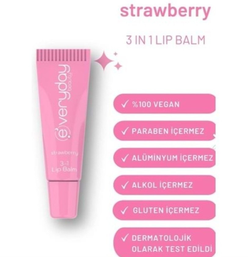 Çilek Aromalı Besleyici Dudak Balmı 10 ml - Görsel 2