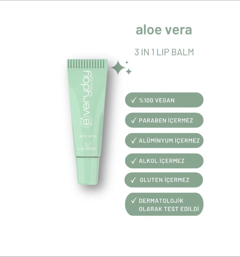 Everyday Aloe Vera 3'ü 1 Arada Dudak Balmı 10 ml - Görsel 2