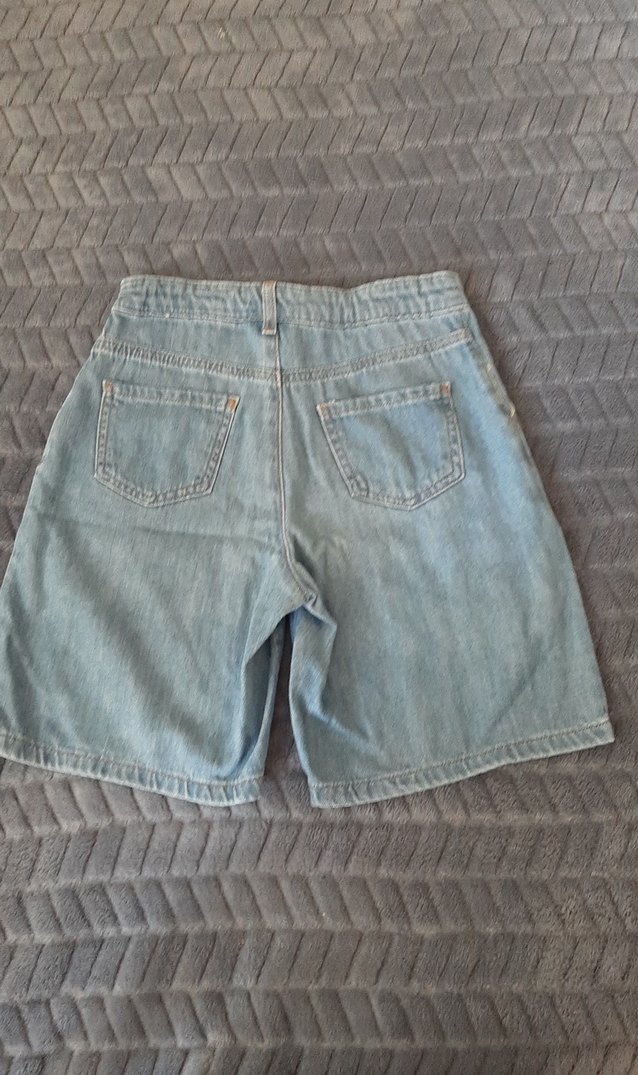 Düğmeli kız çocuk  Denim Şort - Görsel 2