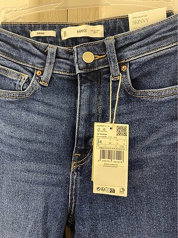 Etiketli mango jean