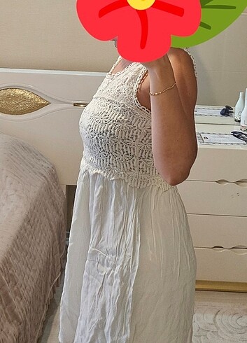 l Beden beyaz Renk Mini elbise 