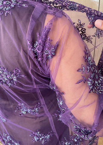 Mor İşlemeli Boncuklu Kadın El Zinciri - Görsel 4