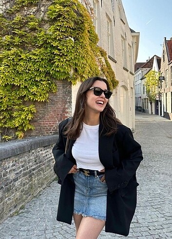 Kaşe Siyah Blazer Ceket 