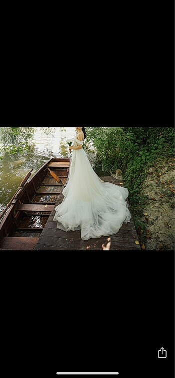 balık model kuyruklu gelinlik - Görsel 2