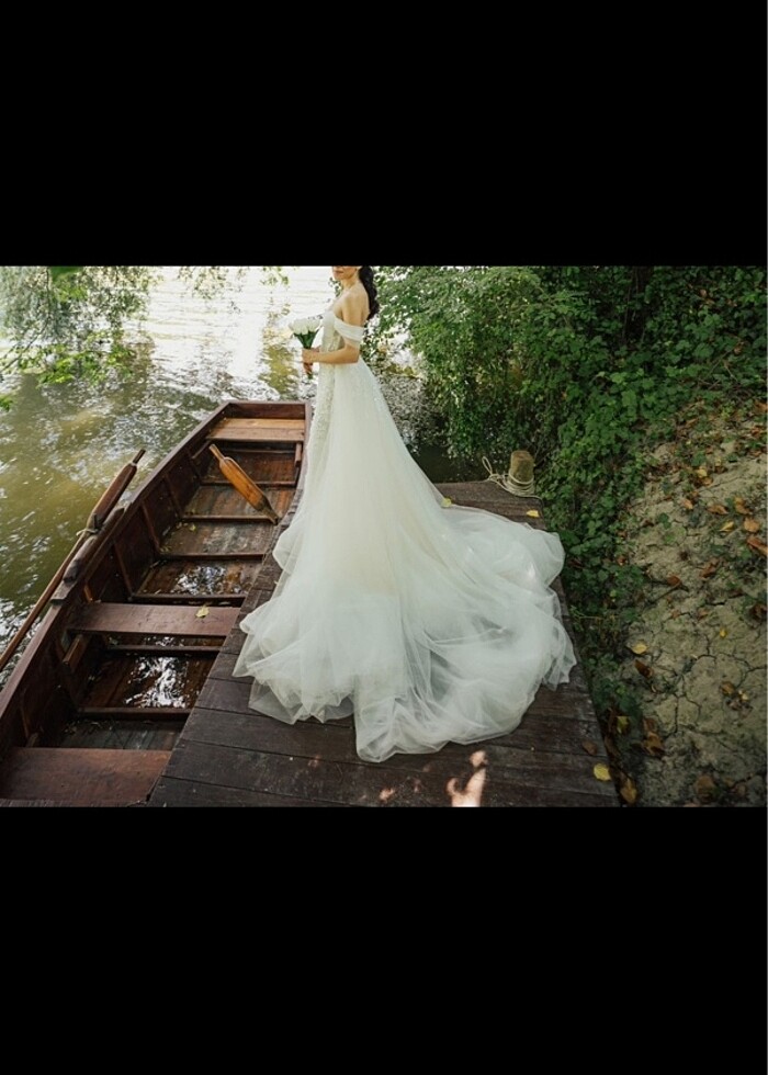 balık model kuyruklu gelinlik - Görsel 2