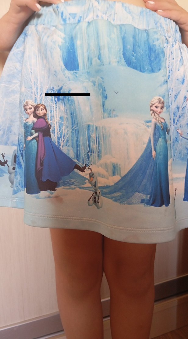 Mavi Baskılı Kız Çocuk Etek - Görsel 4