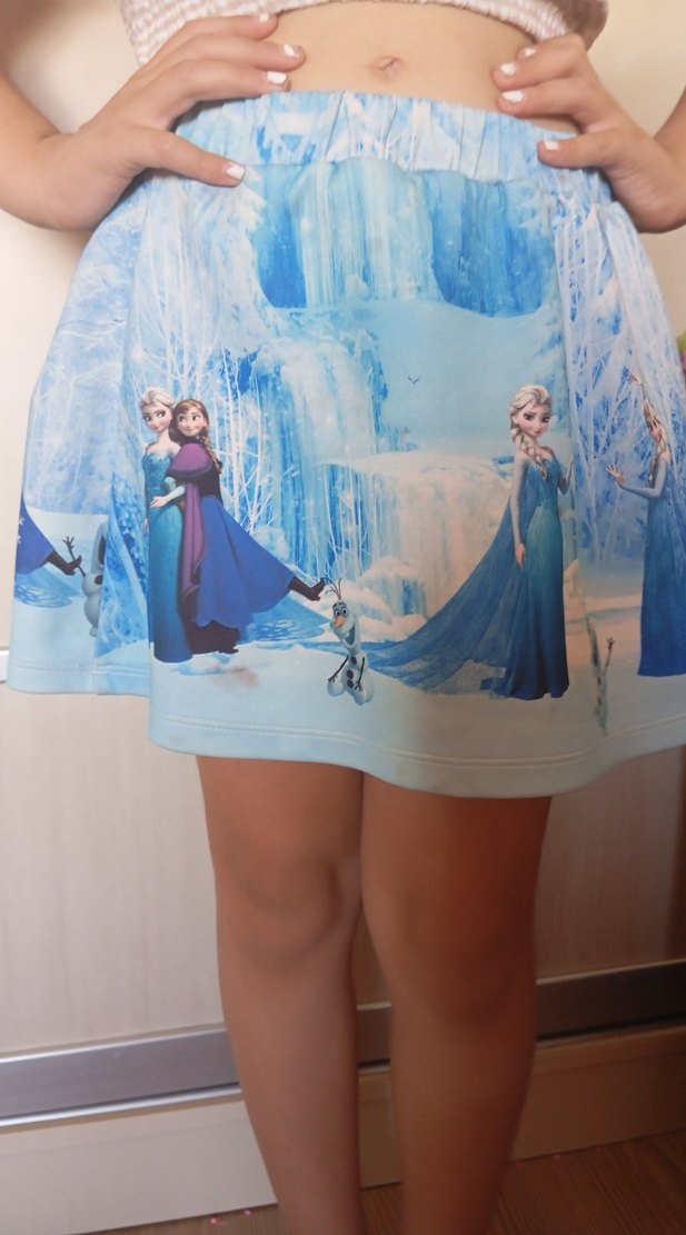 Mavi Baskılı Kız Çocuk Etek - Görsel 3