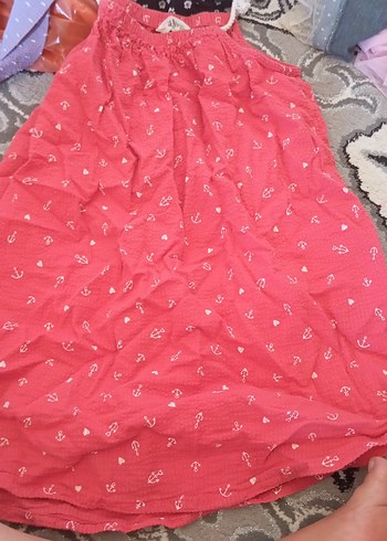 Kız Çocuk Pembe Fırfırlı Bohem Elbise - Görsel 4