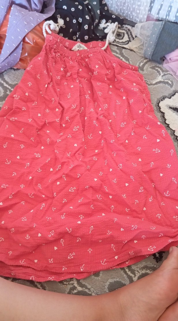 Kız Çocuk Pembe Fırfırlı Bohem Elbise - Görsel 4