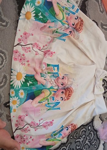 Beyaz Baskılı Kız Çocuk Etek - Görsel 4